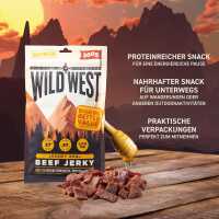 Wild West Beef Jerky Honey BBQ Jerk Protein Snack 300gTrockenfleisch
